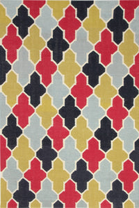Multicolor moroccan hand woven dhurrie wool hand-woven rug for bedroom