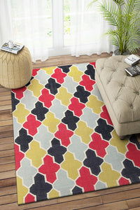 MULTICOLOR MOROCCAN HAND WOVEN DHURRIE by Imperial Knots - Image 2