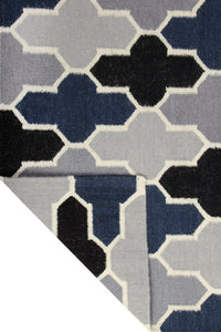 MULTICOLOR MOROCCAN HAND WOVEN DHURRIE by Imperial Knots - Image 4