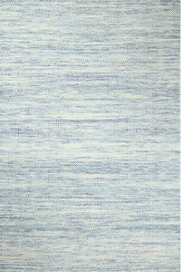BLUE MULTICOLOR CHEVRON HAND WOVEN DHURRIE by Imperial Knots - Image 1