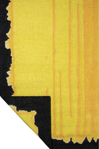 MULTICOLOR YELLOW KILIM HAND WOVEN DHURRIE by Imperial Knots - Image 4