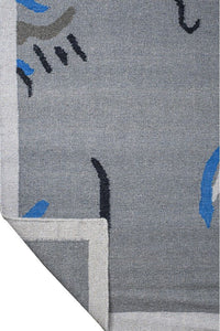 MULTICOLOR GREY KILIM HAND WOVEN DHURRIE by Imperial Knots - Image 4