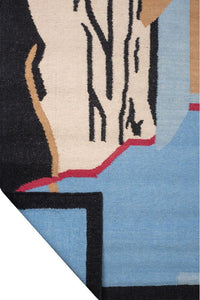 MULTICOLOR BEIGE KILIM HAND WOVEN DHURRIE by Imperial Knots - Image 4