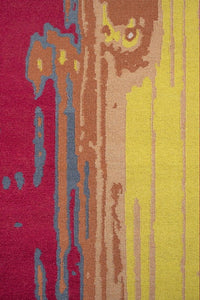 MULTICOLOR HERRINGBONE HAND WOVEN DHURRIE by Imperial Knots - Image 3