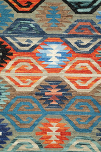 IVORY MULTICOLOR HAND WOVEN KILIM DHURRIE by Imperial Knots - Image 3