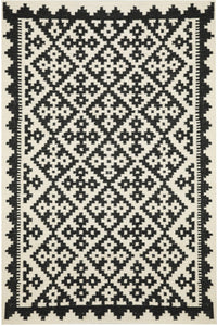BLACK AND WHITE PIXEL HAND WOVEN KILIM DHURRIE by Imperial Knots - Image 2