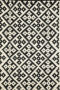 BLACK AND WHITE PIXEL HAND WOVEN KILIM DHURRIE by Imperial Knots - Image 3