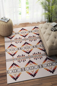 CAMEL MULTICOLOR HAND WOVEN KILIM DHURRIE by Imperial Knots - Image 2