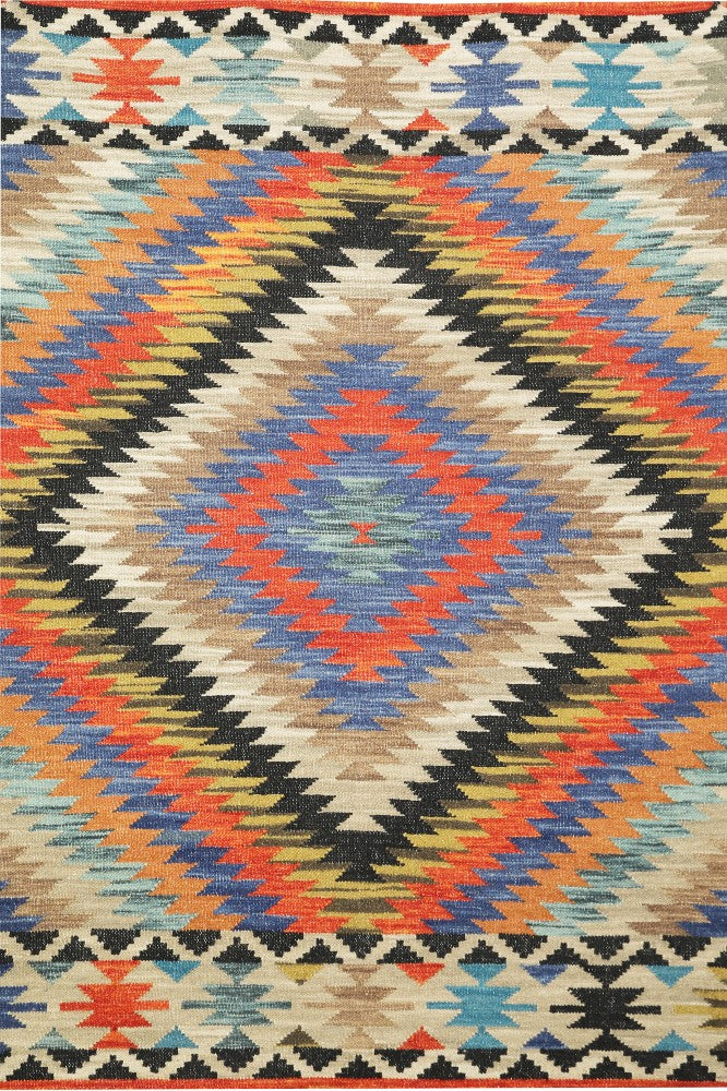 MULTICOLOR HAND WOVEN KILIM DHURRIE