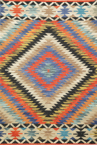 MULTICOLOR HAND WOVEN KILIM DHURRIE