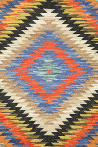 MULTICOLOR HAND WOVEN KILIM DHURRIE by Imperial Knots - Image 3