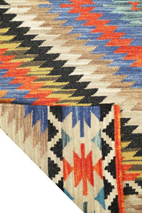 MULTICOLOR HAND WOVEN KILIM DHURRIE by Imperial Knots - Image 4