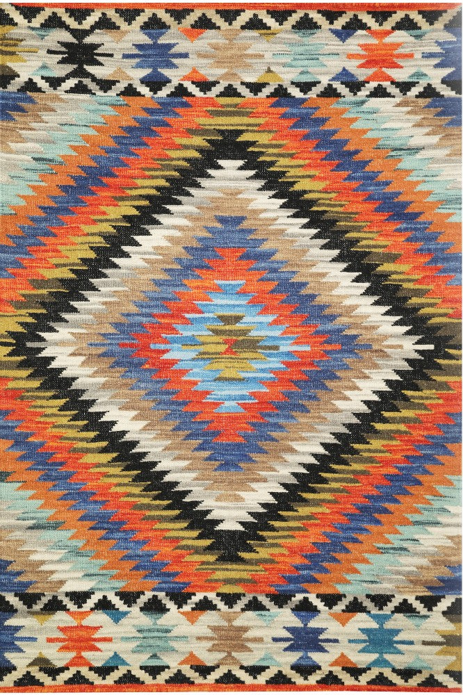 MULTICOLOR HAND WOVEN KILIM DHURRIE