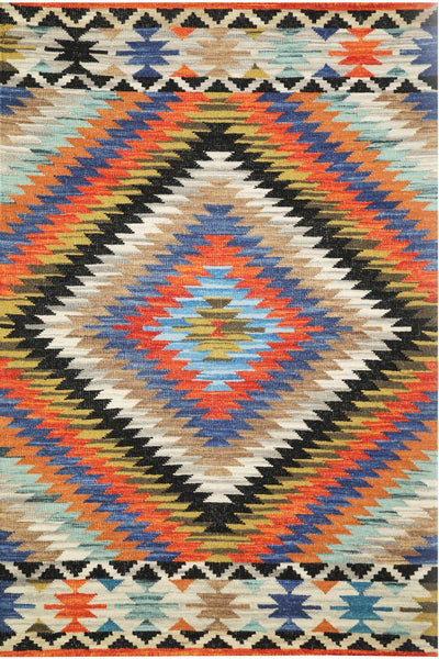 MULTICOLOR HAND WOVEN KILIM DHURRIE