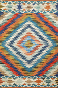 MULTICOLOR HAND WOVEN KILIM DHURRIE by Imperial Knots - Image 1