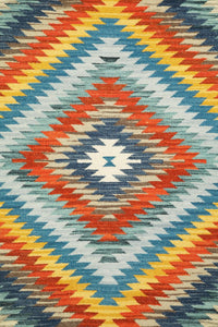 MULTICOLOR HAND WOVEN KILIM DHURRIE by Imperial Knots - Image 3