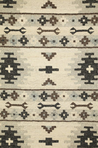 GREY IVORY HAND WOVEN KILIM DHURRIE by Imperial Knots - Image 3