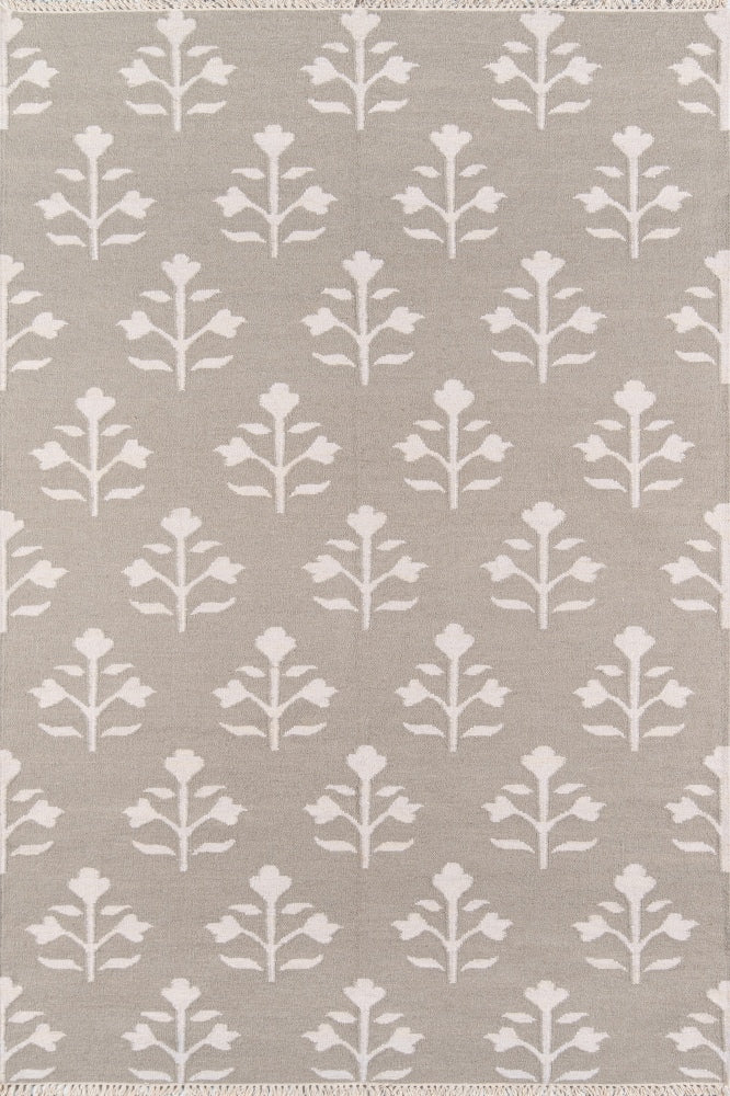 GREY KILIM HAND WOVEN DHURRIE