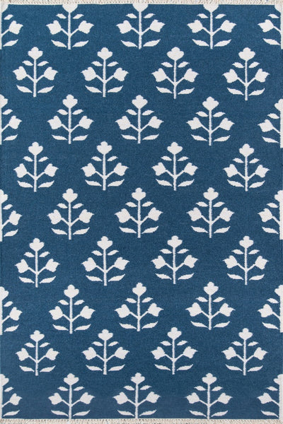 BLUE KILIM HAND WOVEN DHURRIE