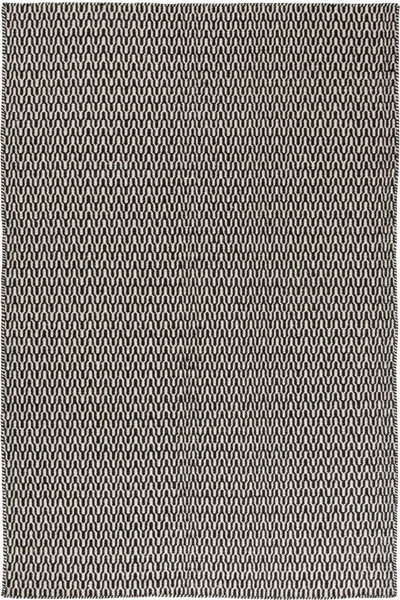 BLACK GEOMETRIC HAND WOVEN DHURRIE