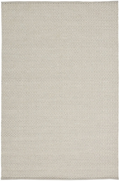 GREY IVORY CHEVRON HAND WOVEN DHURRIE