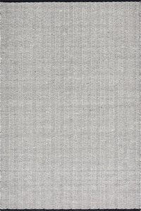 BLACK AND WHITE CHEVRON HAND WOVEN DHURRIE by Imperial Knots - Image 1