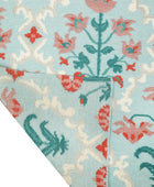 BLUE MULTICOLOR KILIM HAND WOVEN DHURRIE by Imperial Knots - Image 4