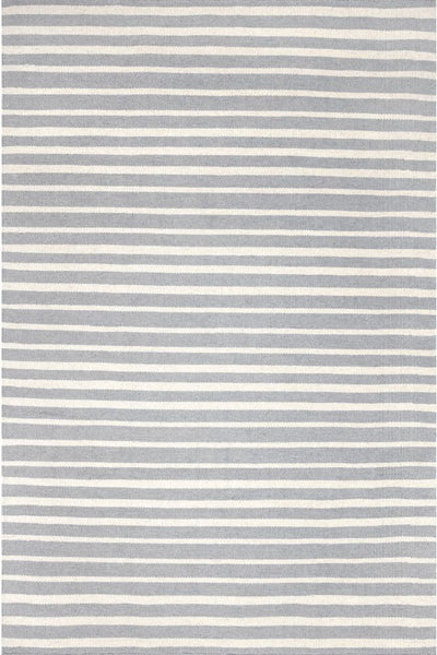 BLUE AND IVORY STRIPES HAND WOVEN DHURRIE