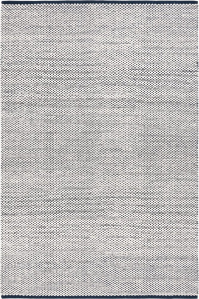 IVORY AND BLUE KILIM HAND WOVEN DHURRIE