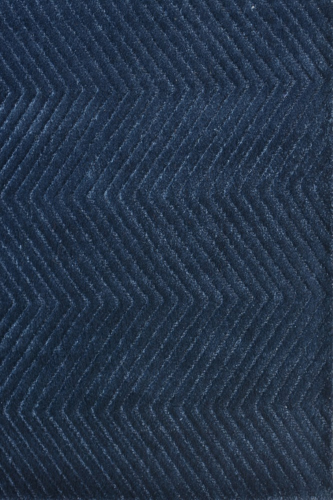 NAVY BLUE SOLID HAND KNOTTED CARPET