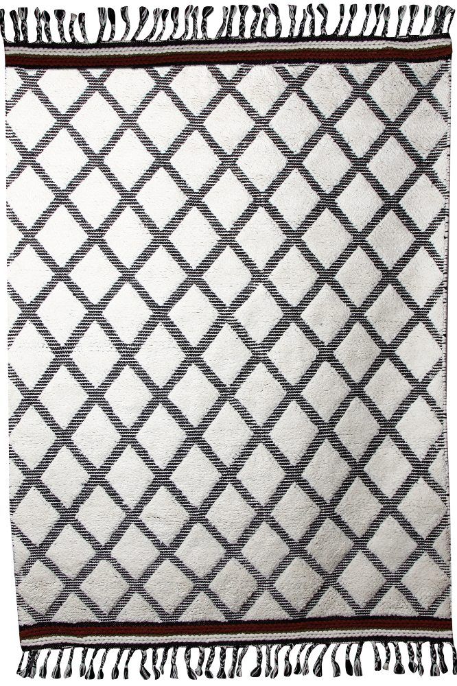 BEIGE MOROCCAN HAND KNOTTED CARPET