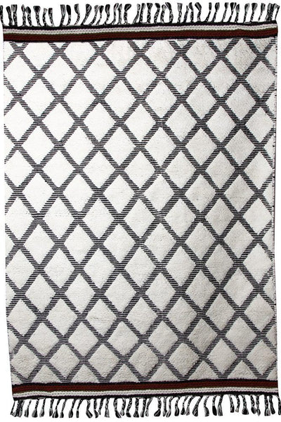 BEIGE MOROCCAN HAND KNOTTED CARPET