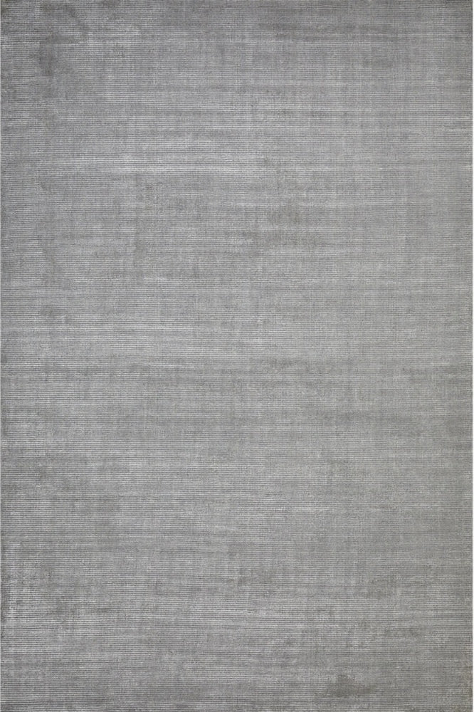 GREY SOLID HAND KNOTTED CARPET