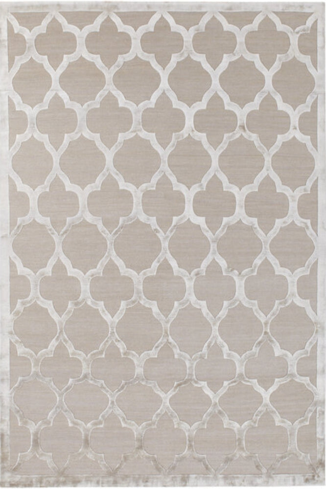 SILVER GREY MOROCCAN HAND KNOTTED CARPET