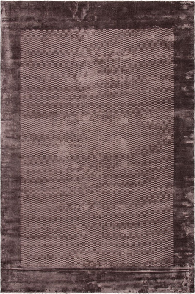 BROWN GEOMETRIC HAND KNOTTED CARPET