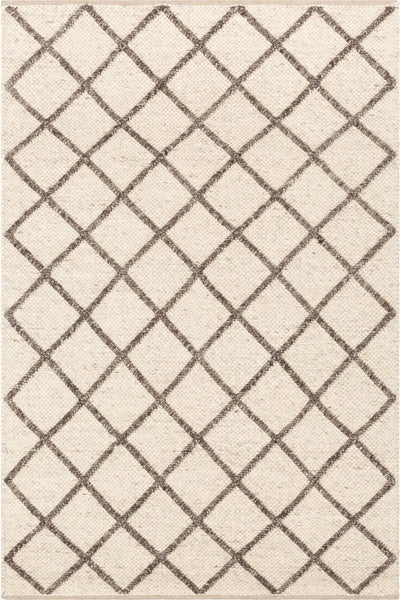 IVORY GEOMETRIC HAND KNOTTED CARPET