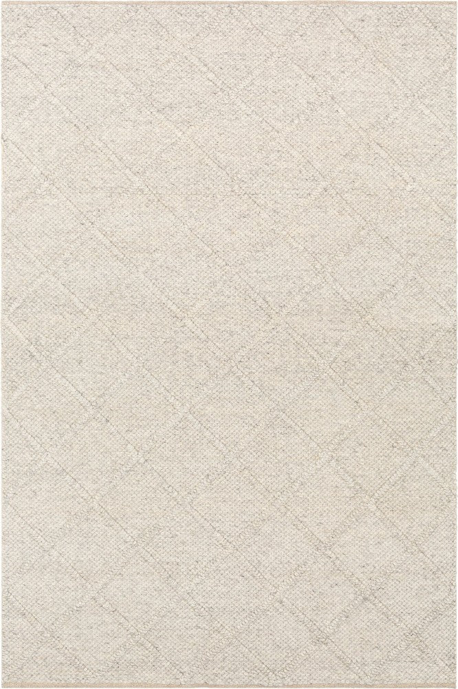 IVORY GEOMETRIC HAND KNOTTED CARPET