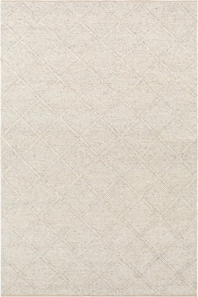 IVORY GEOMETRIC HAND KNOTTED CARPET