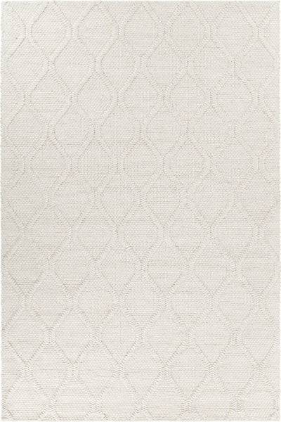 IVORY GEOMETRIC HAND KNOTTED CARPET