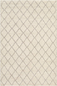 IVORY GEOMETRIC HAND KNOTTED CARPET by Imperial Knots - Image 1