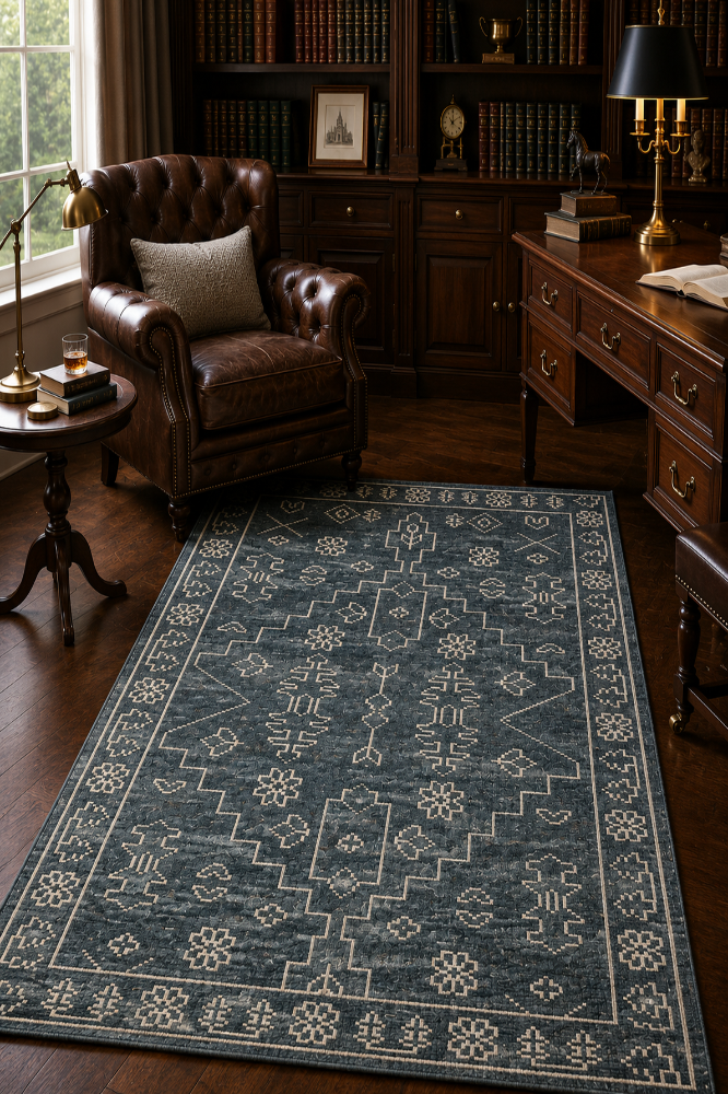 GREY TRADITIONAL HAND KNOTTED CARPET