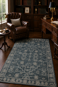 GREY TRADITIONAL HAND KNOTTED CARPET