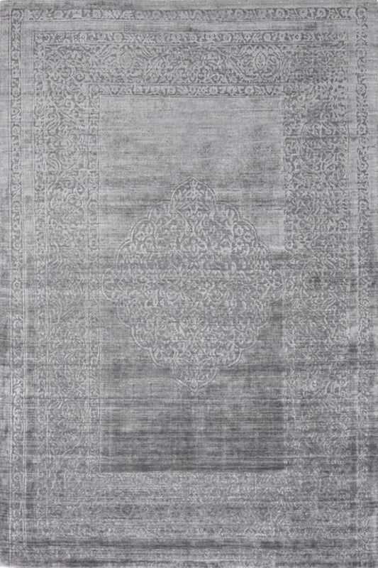 Imperial Knots Grey Hand Knotted Carpet Front Image