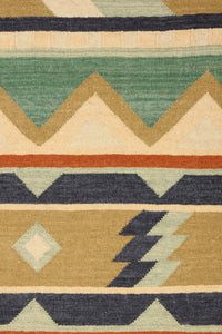 RED CLASSICA MULTICOLOR HAND WOVEN KILIM DHURRIE by Imperial Knots - Image 3
