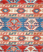 RED MULTICOLOR KILIM HAND WOVEN DHURRIE