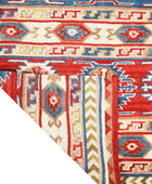 RED MULTICOLOR KILIM HAND WOVEN DHURRIE