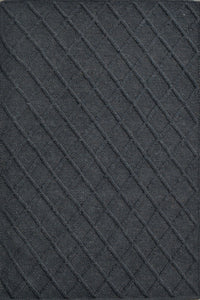 Black geometric hand woven dhurrie wool hand-woven rug for bedroom