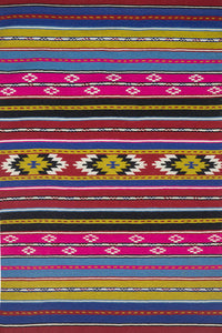 MULTICOLOR HAND WOVEN AZTEC KILIM DHURRIE by Imperial Knots - Image 1