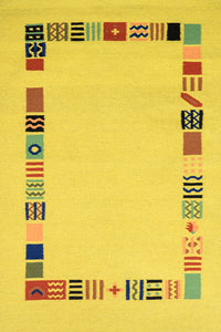 YELLOW TURKISH HAND WOVEN KILIM DHURRIE by Imperial Knots - Image 1