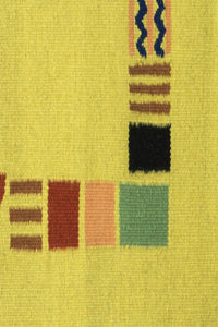 YELLOW TURKISH HAND WOVEN KILIM DHURRIE by Imperial Knots - Image 3
